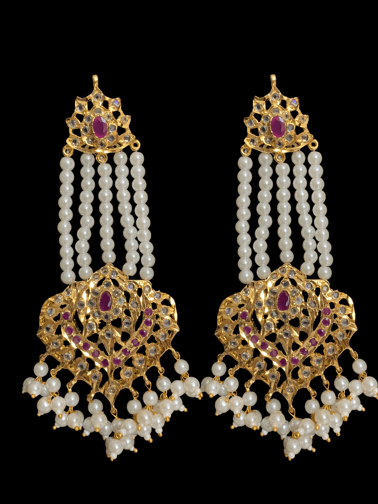 DER81 Aymara jhoomar earrings ( SHIPS IN 4 WEEKS )