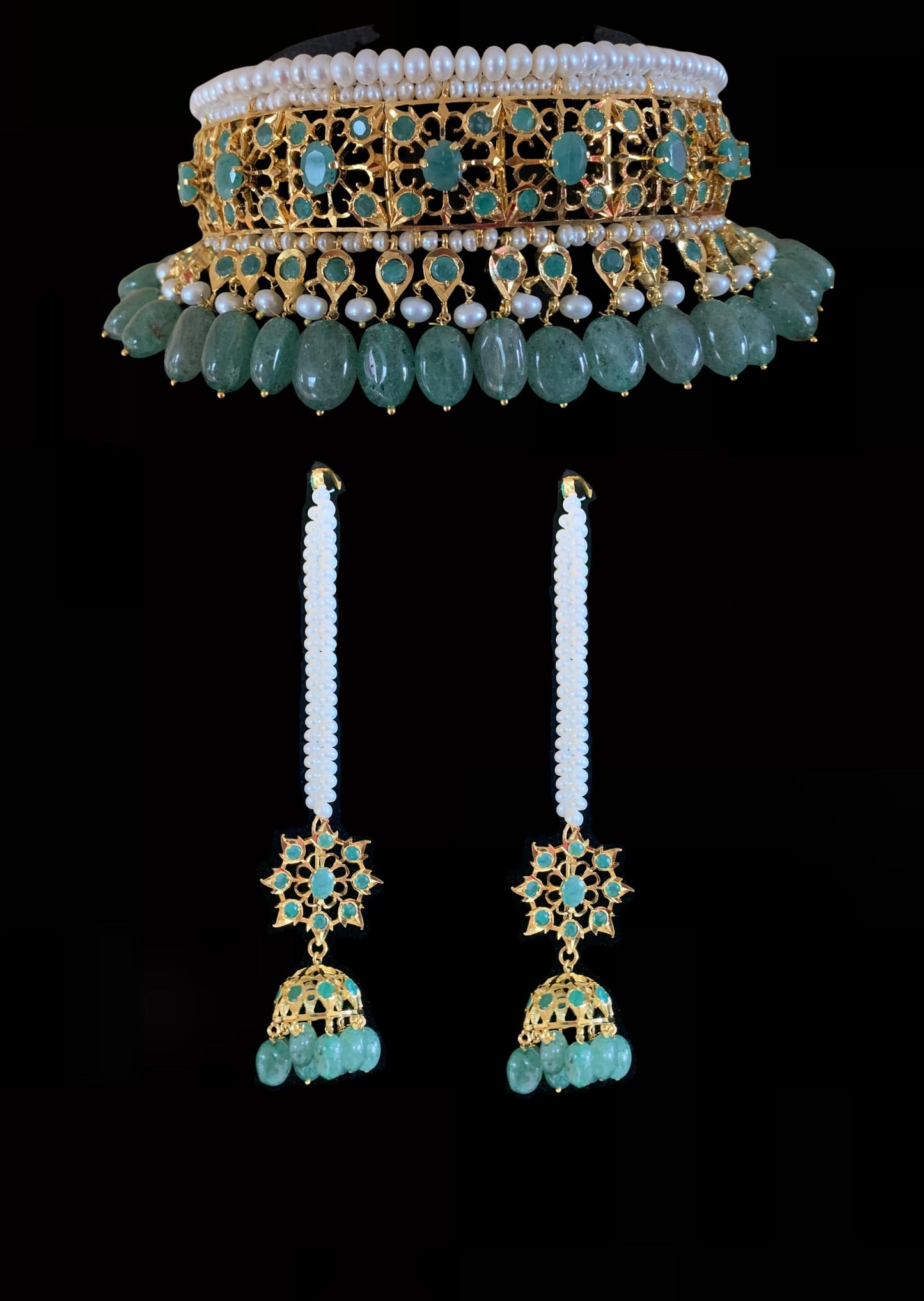 Bridal set in gold plated silver (SHIPS IN 5 WEEKS )
