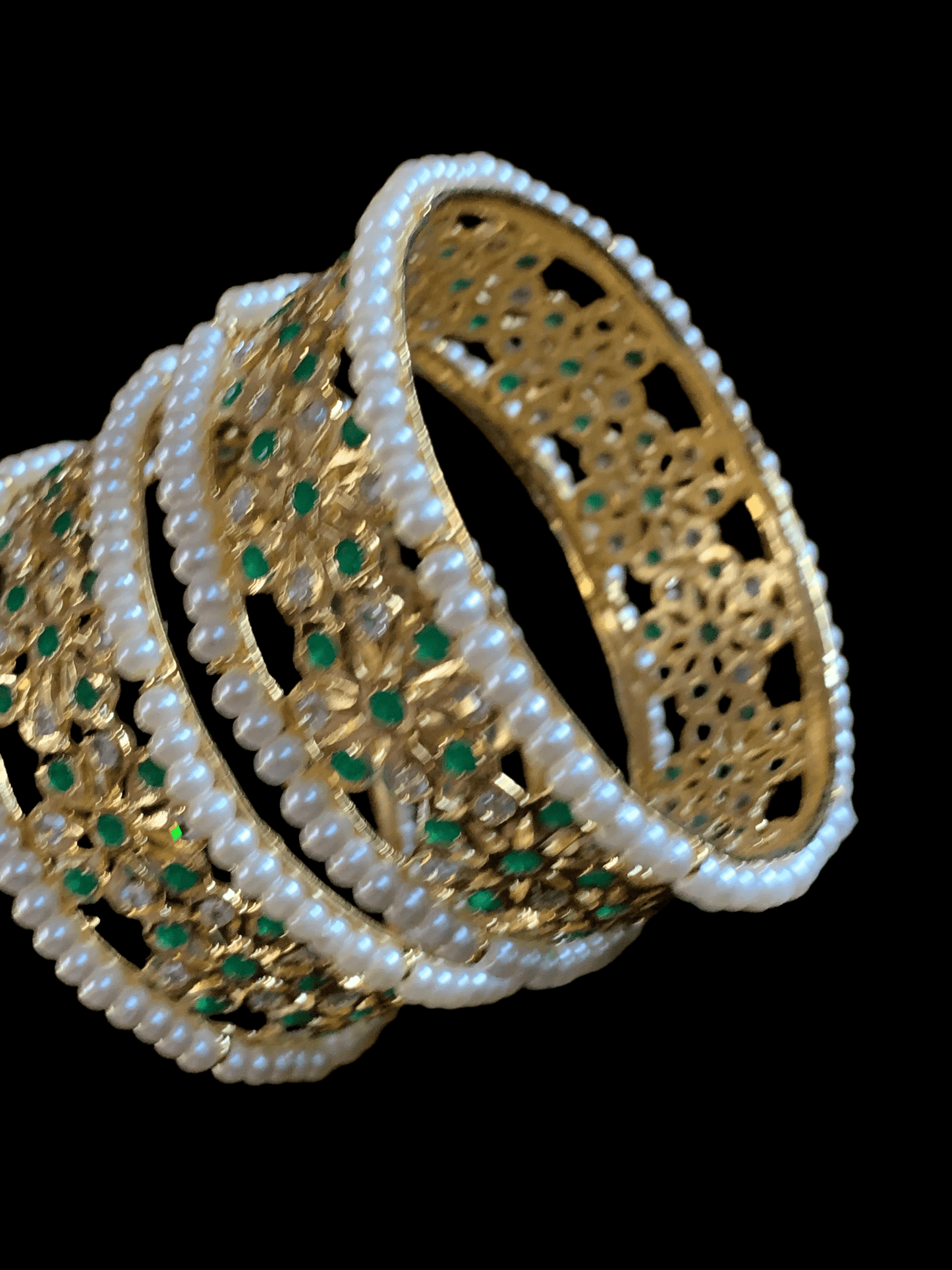B31 Aleezay green bangles ( READY TO SHIP )
