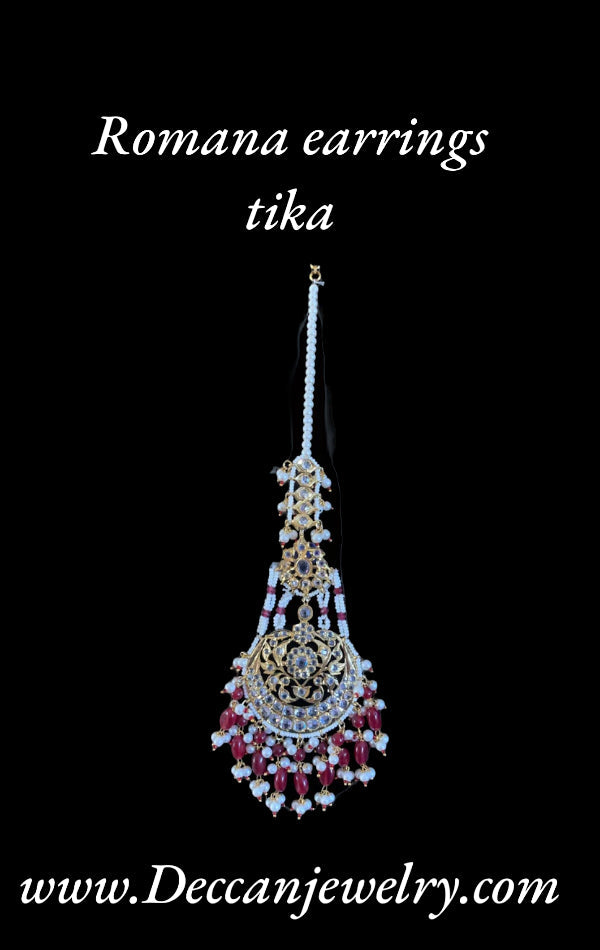 Romana earrings tika in rubies ( READY TO SHIP )