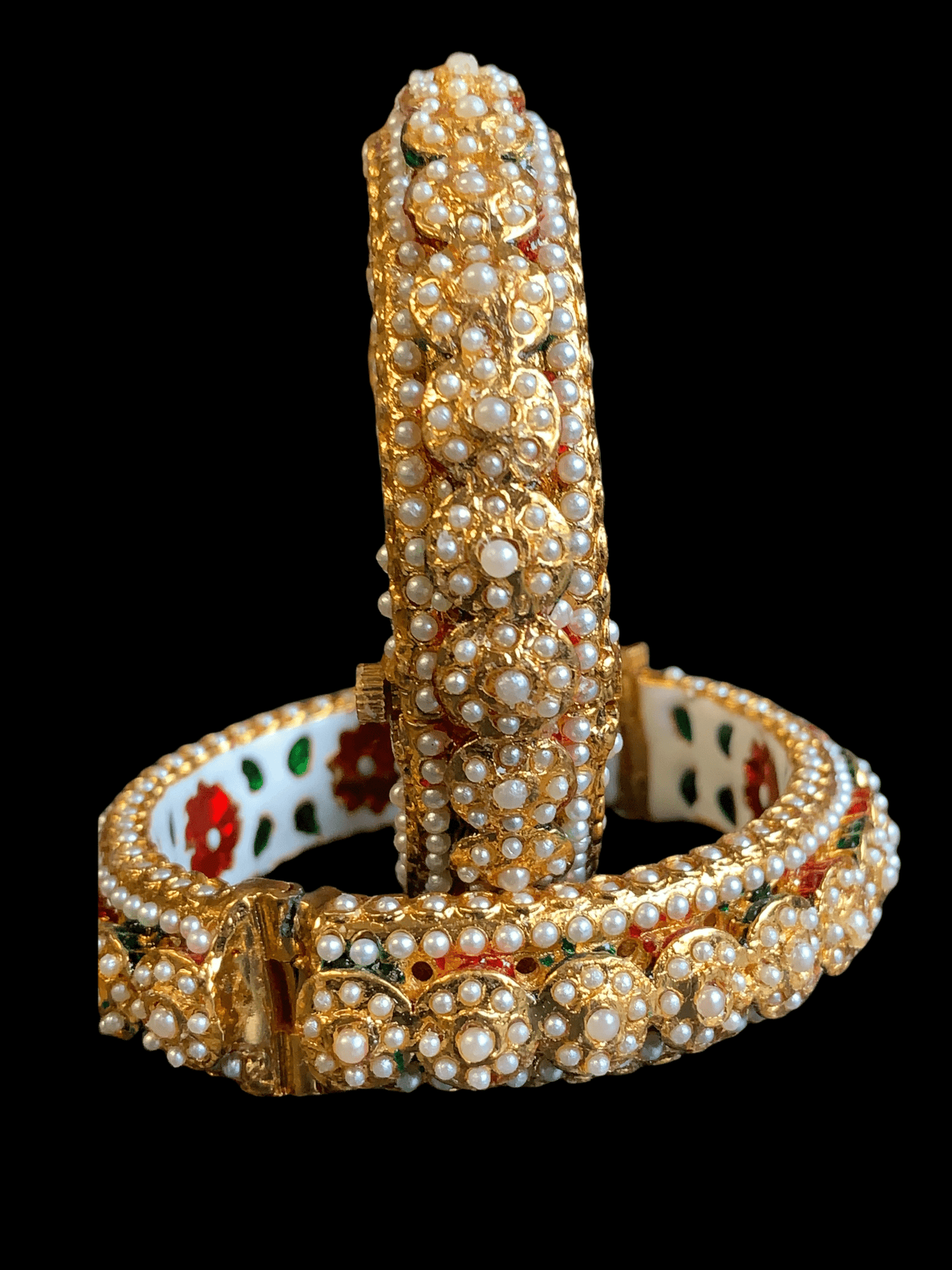 B3 Pearl rajwadi style bangles (READY TO SHIP )