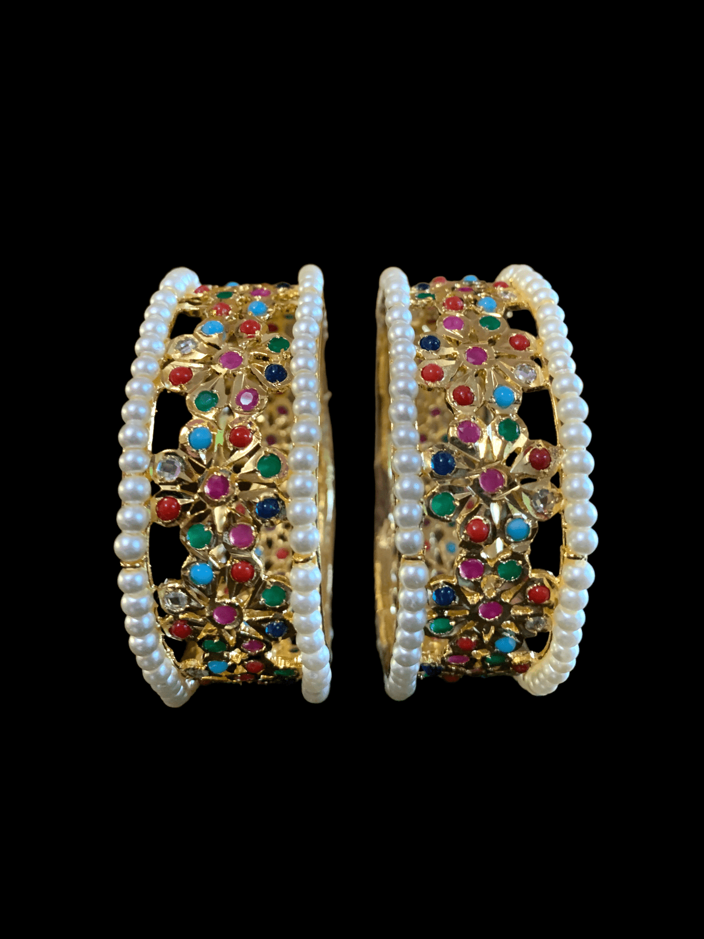B32 Aleezay navratan bangles ( READY TO SHIP )