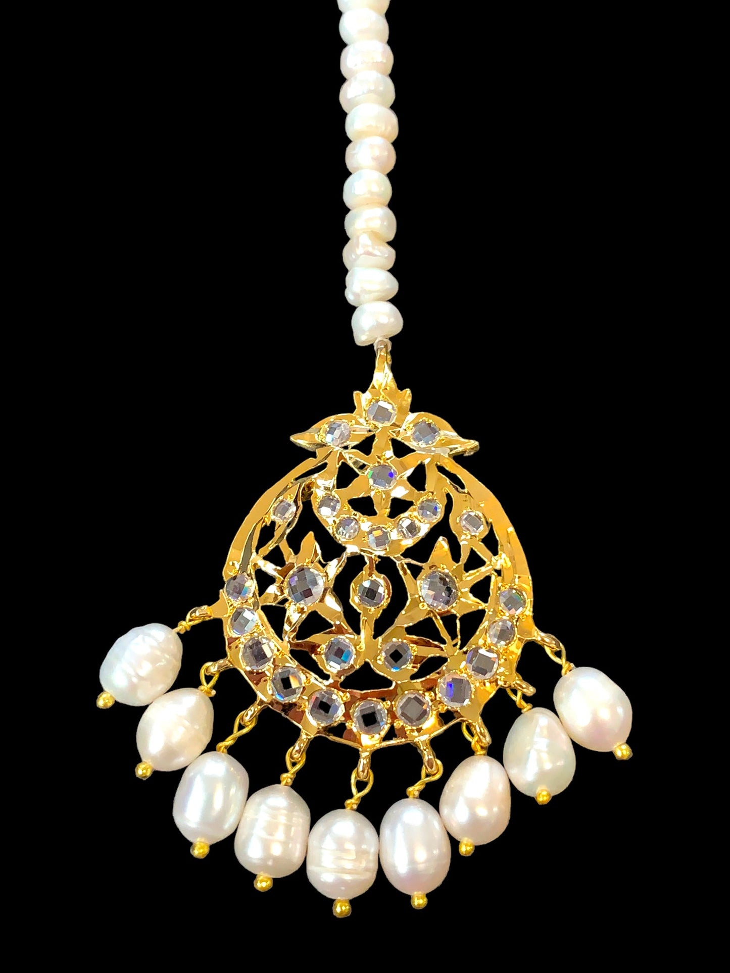 DJTK107 Lahar fresh water pearl tika ( READY TO SHIP )