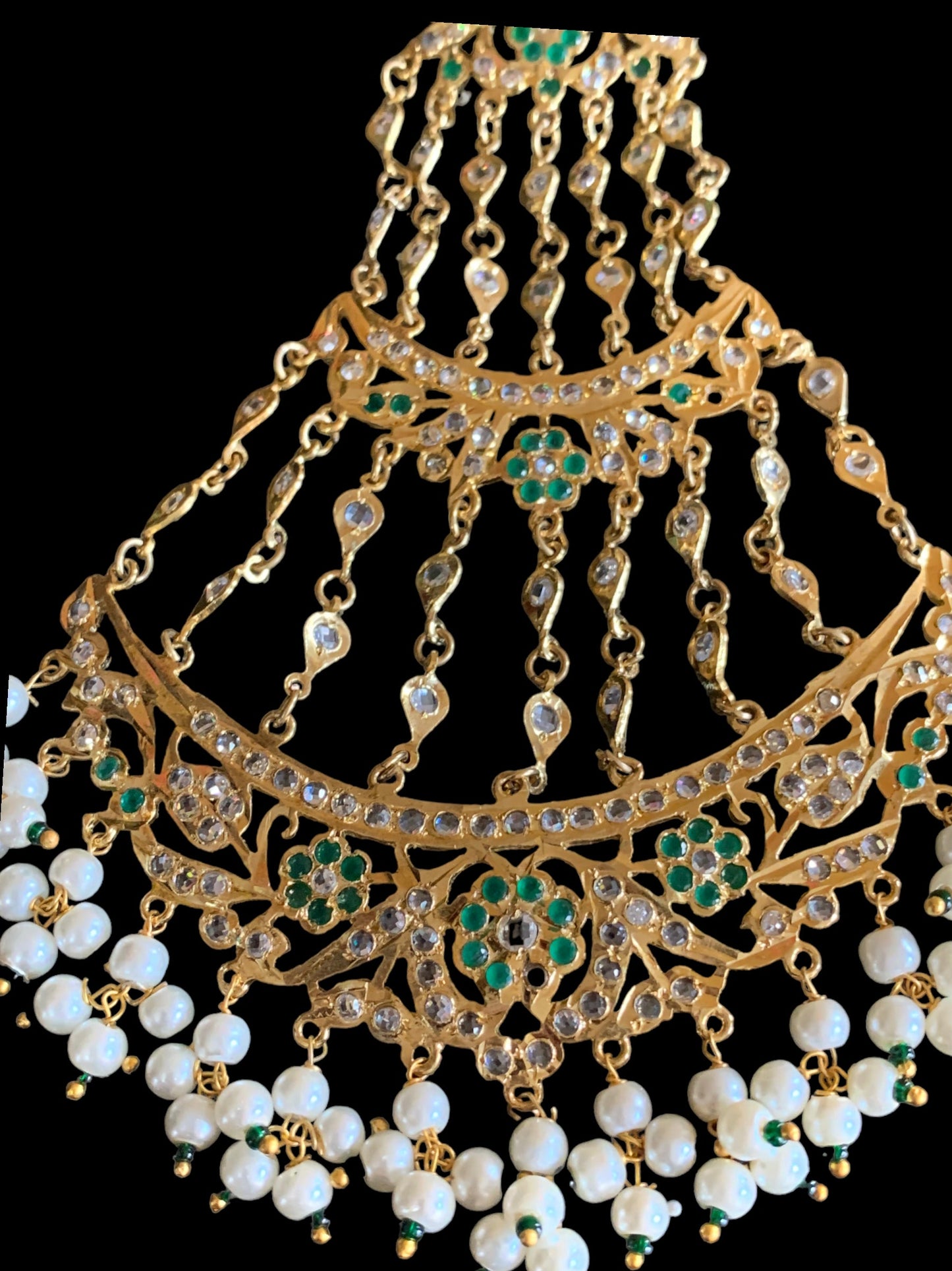 DJHR60 ANAITA Jhoomar in emerald ( SHIPS IN 2 WEEKS )