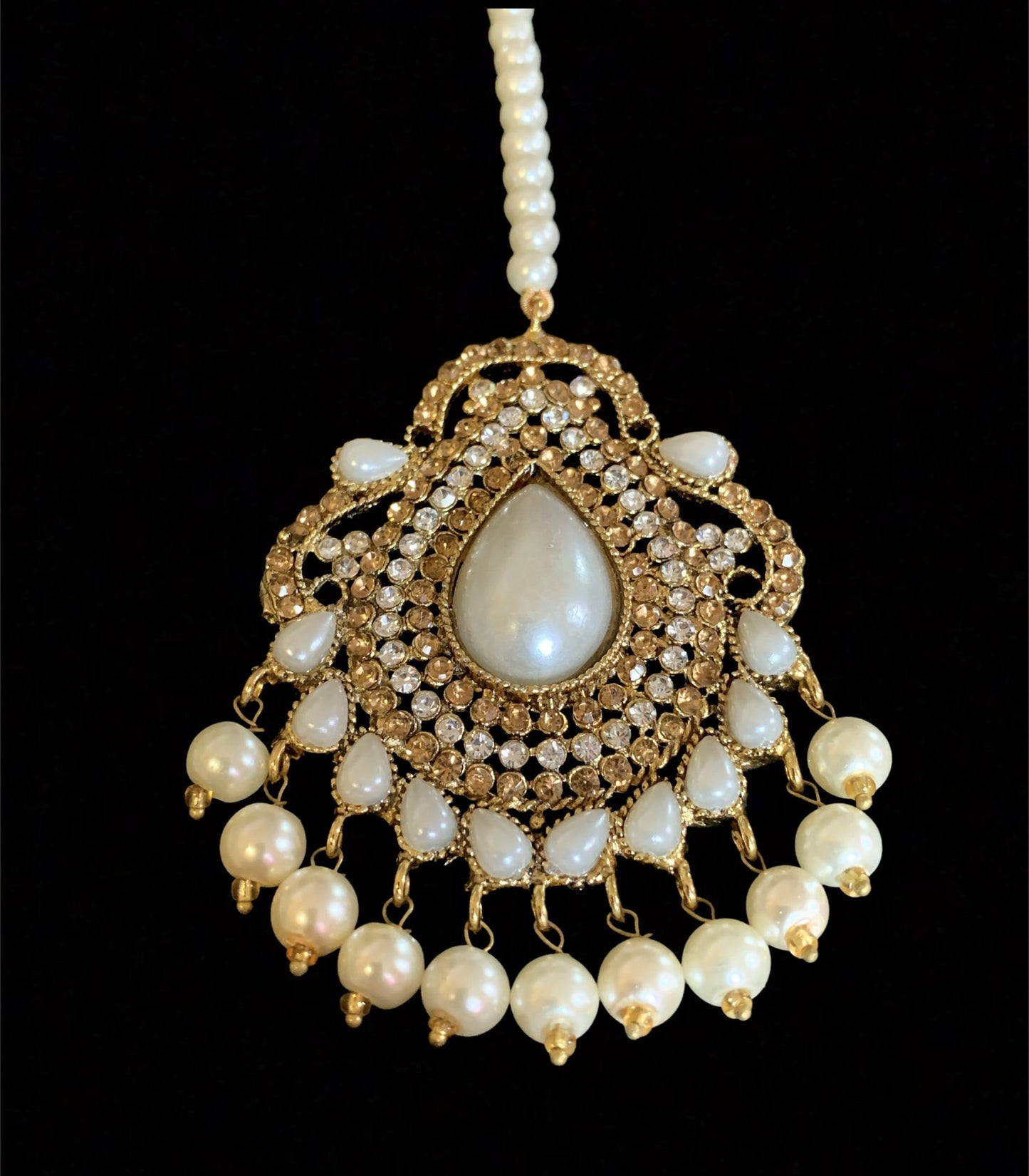 JTK15 Soha  jhoomar  tika in pearls ( READY TO SHIP )