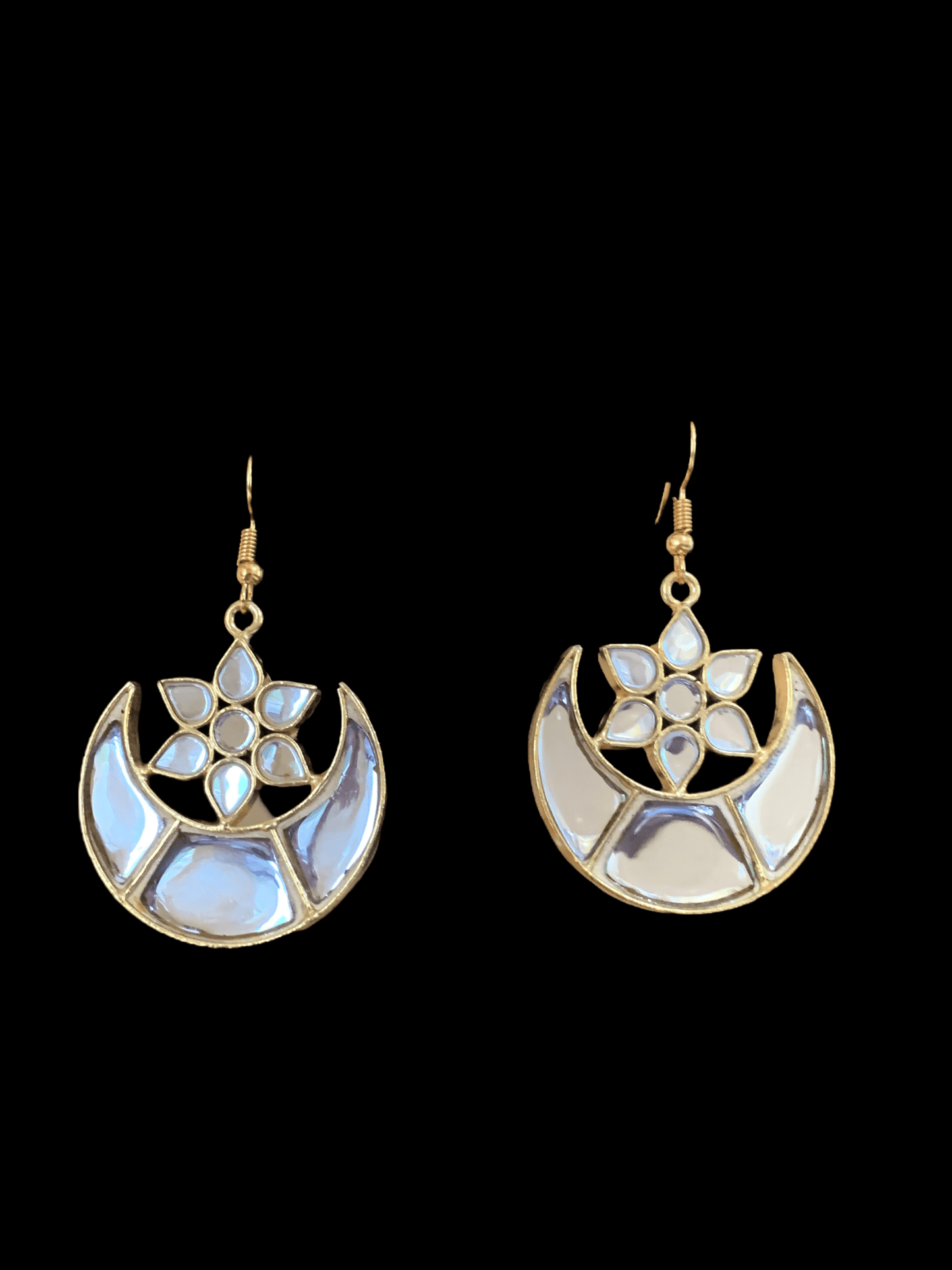 DER156 Niswa farshi kundan earrings (READY TO SHIP )