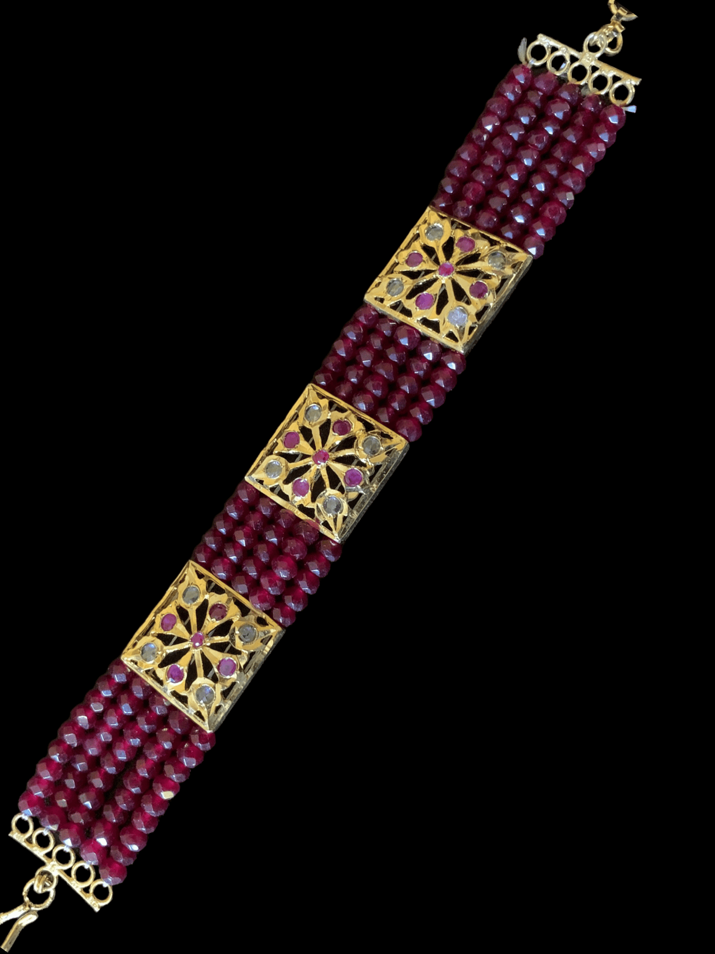 B75 ruby gold plated bracelet ( ready to SHIP )