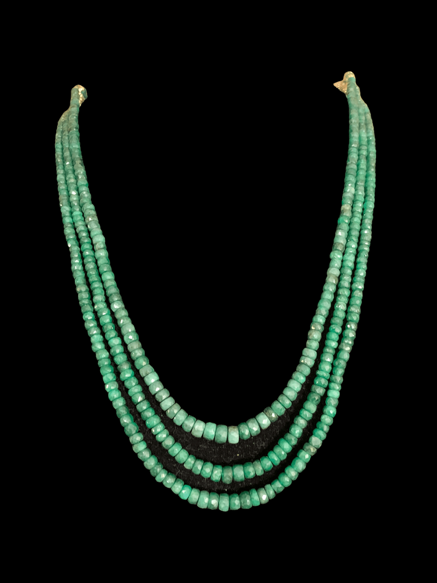 NS292 Emerald beads necklace ( SHIPS IN 4 WEEKS )