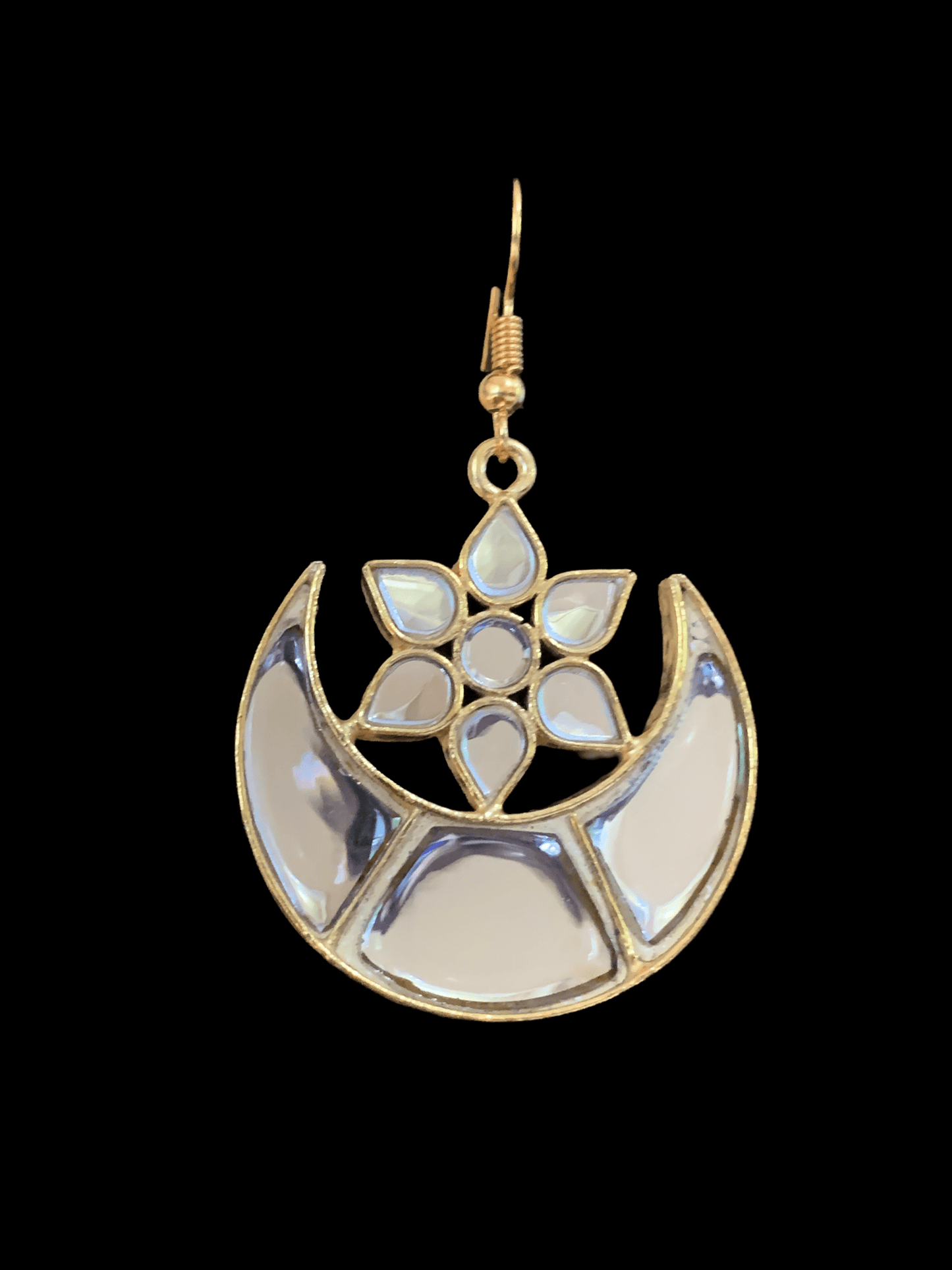 DER156 Niswa farshi kundan earrings (READY TO SHIP )