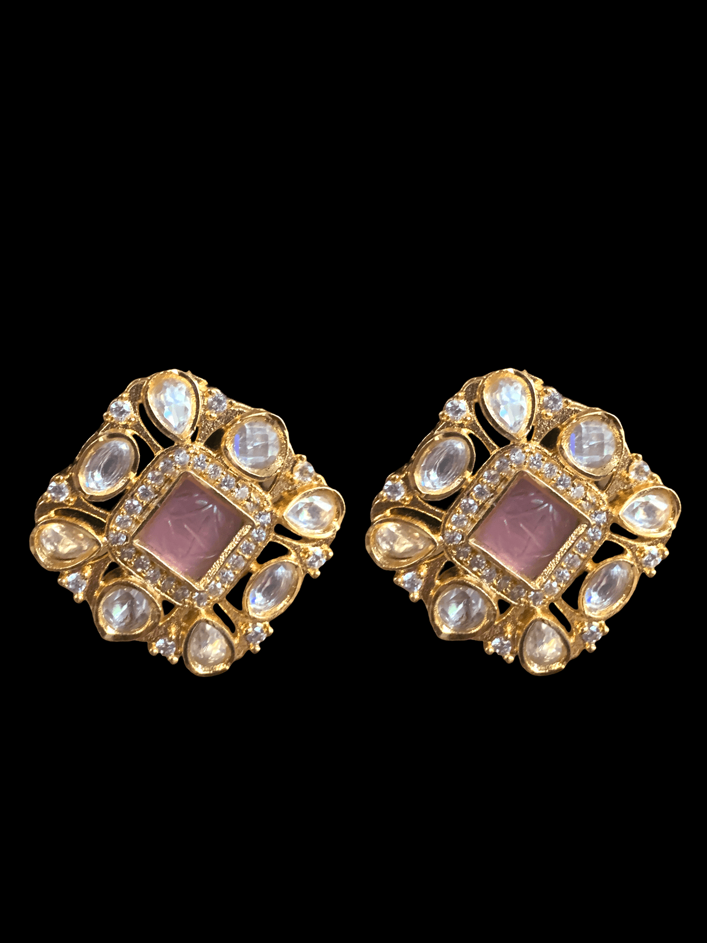 ET524 Gold plated polki tops ( READY TO SHIP)