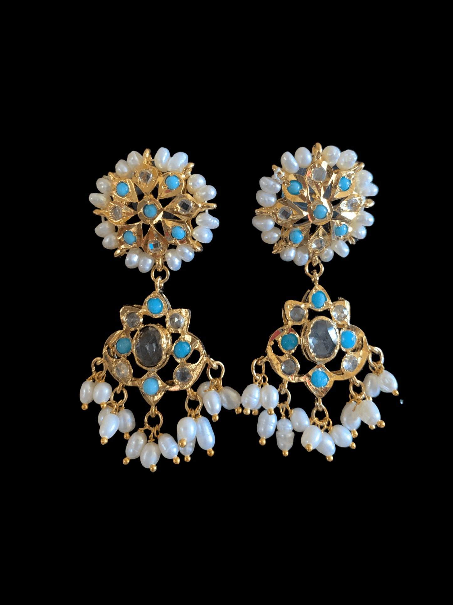 Kali feroza hyderabadi necklace set in fresh water pearls (SHIPS IN 4 WEEKS )