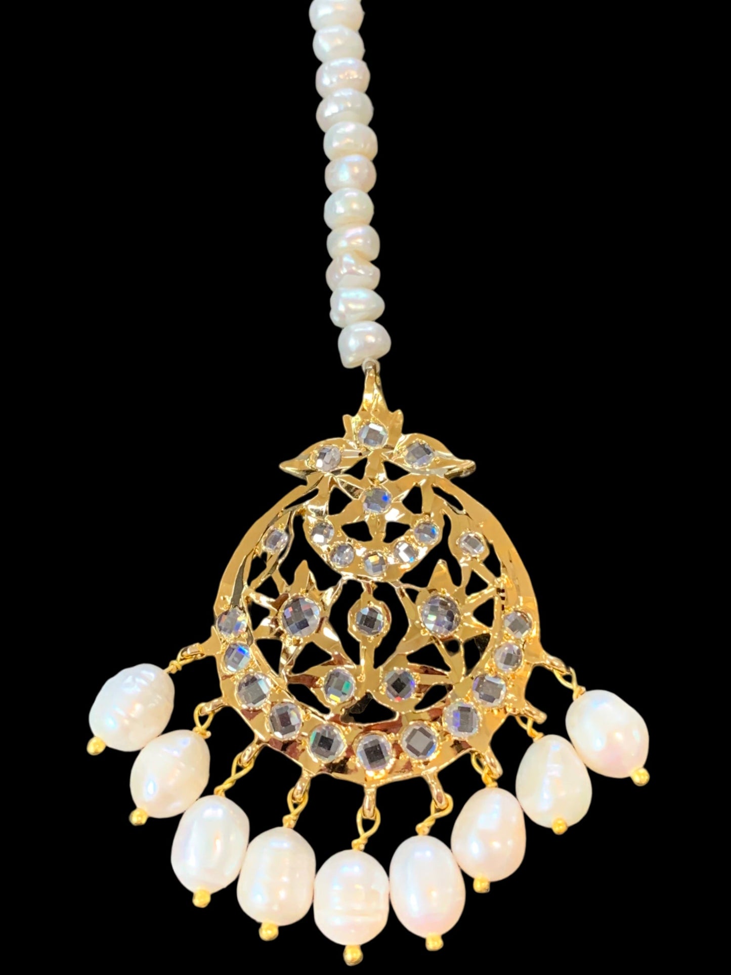 DJTK107 Lahar fresh water pearl tika ( READY TO SHIP )