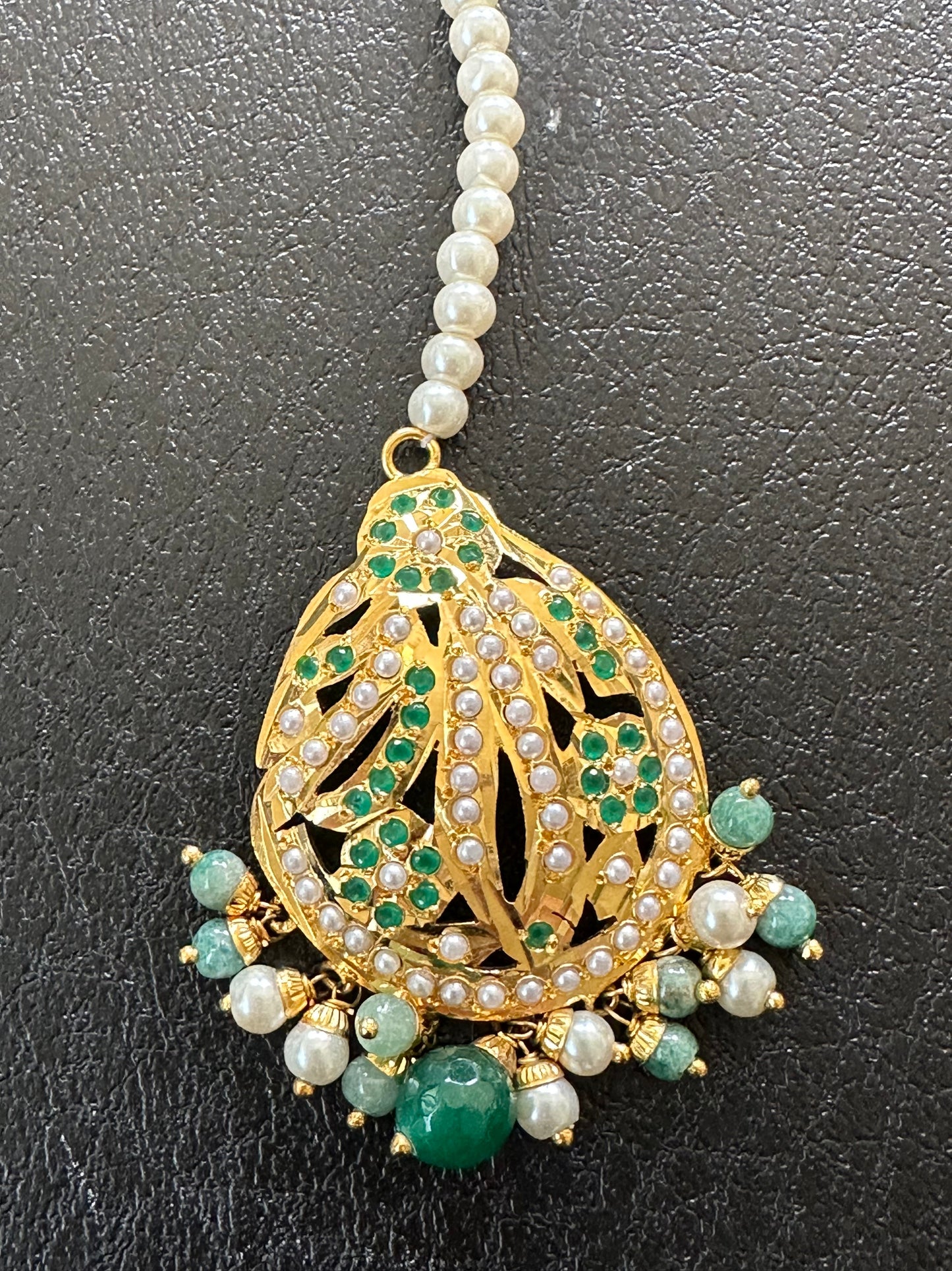 DJTK99 jadau  tika in pearls  ( READY TO SHIP)