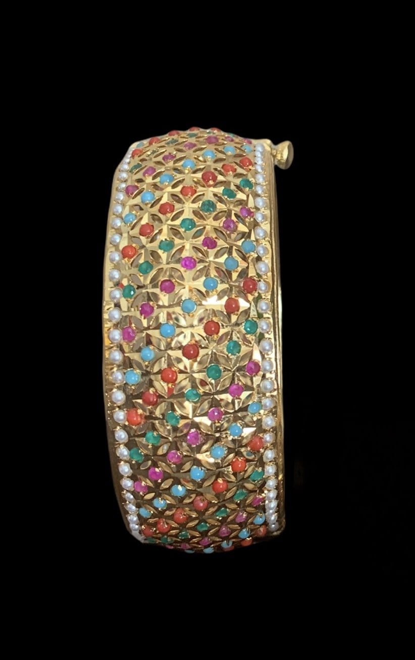 B189 Navratan jadau bangles(READY TO SHIP )