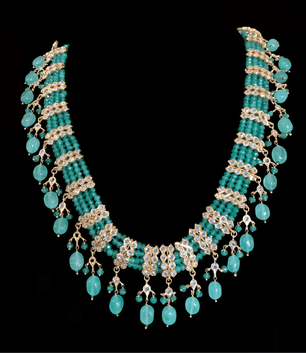 LN69 Esra multipendant necklace-light green ( READY TO SHIP )