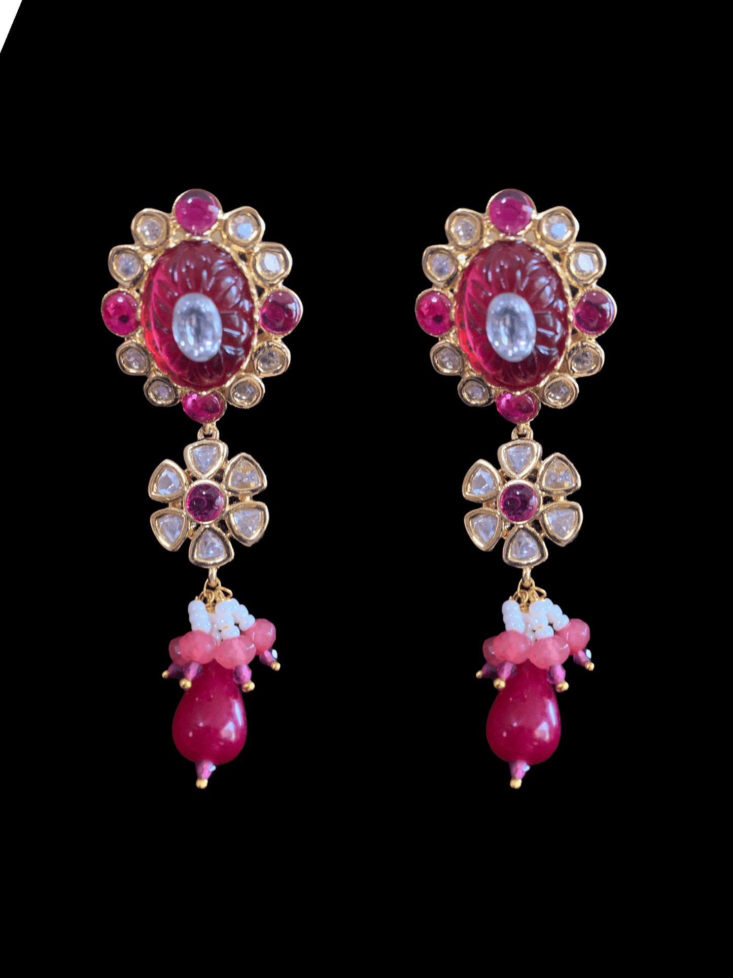 C124 cz polki choker in ruby ( READY TO SHIP )