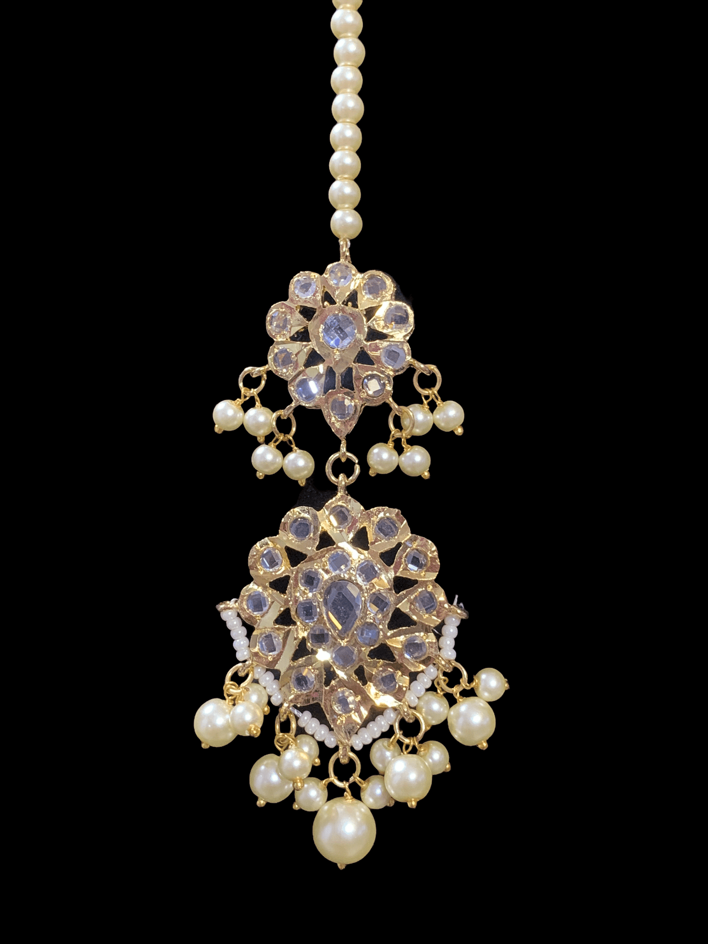 DJTK82 Hyderabadi tika in golden pearls ( READY TO SHIP)