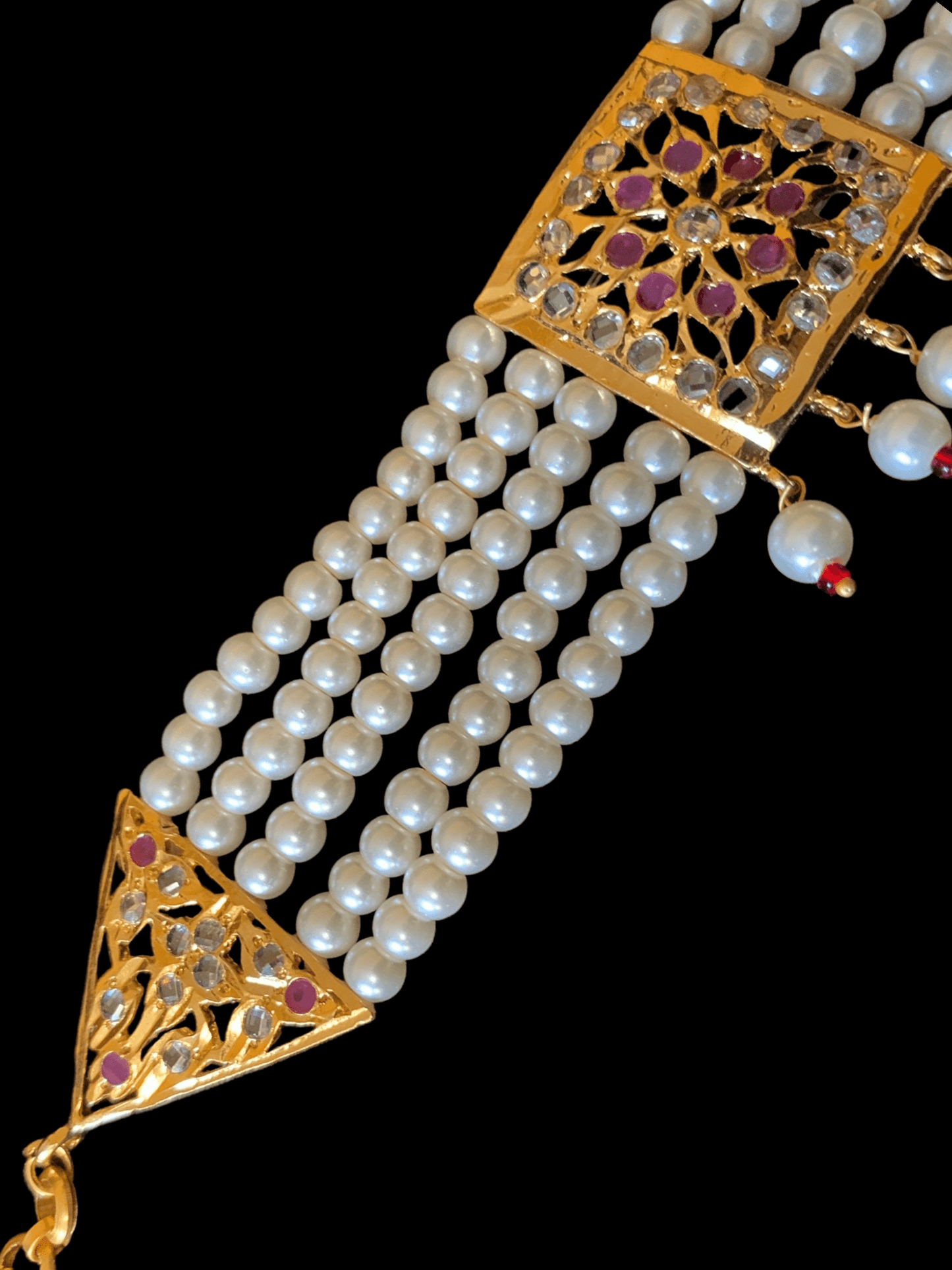 B70 Ariha pearl bracelet - ruby ( READY TO SHIP )