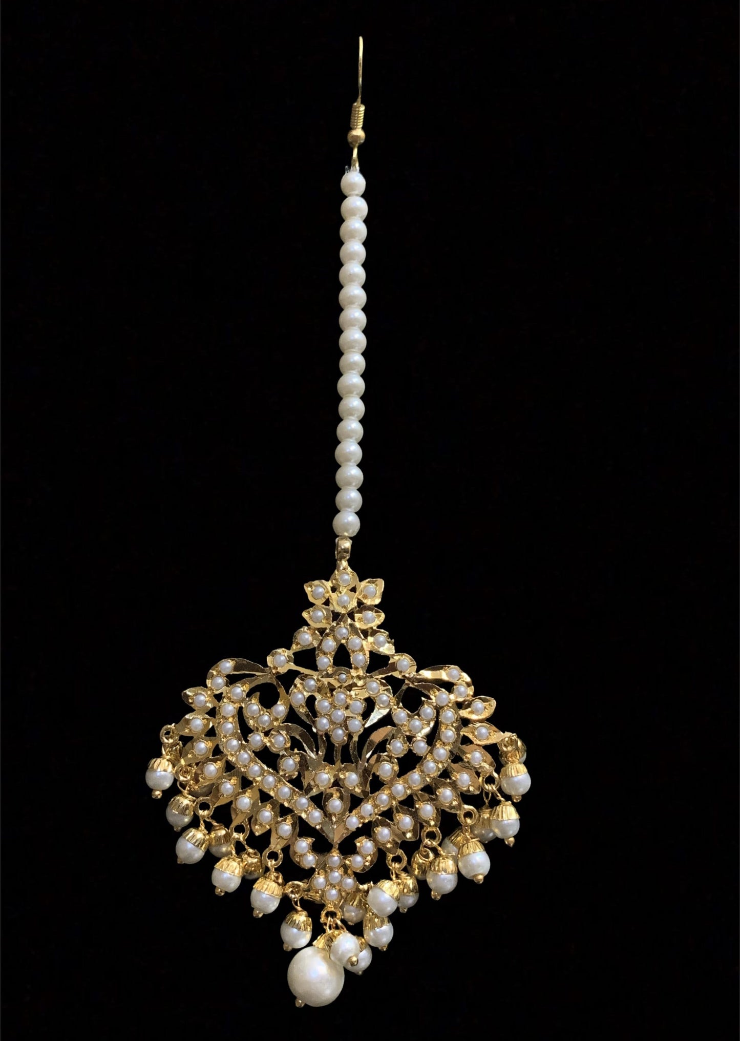 DJET103 Afreen Pearls earrings tika ( READY TO SHIP )