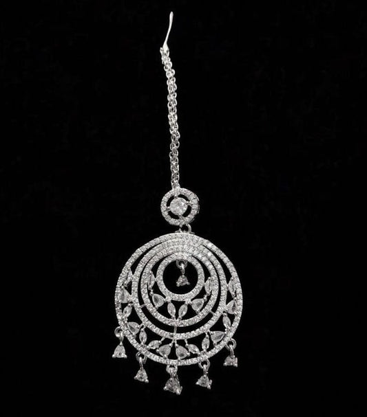 DJTK100 Mansi cz tika - silver plated ( READY TO SHIP )