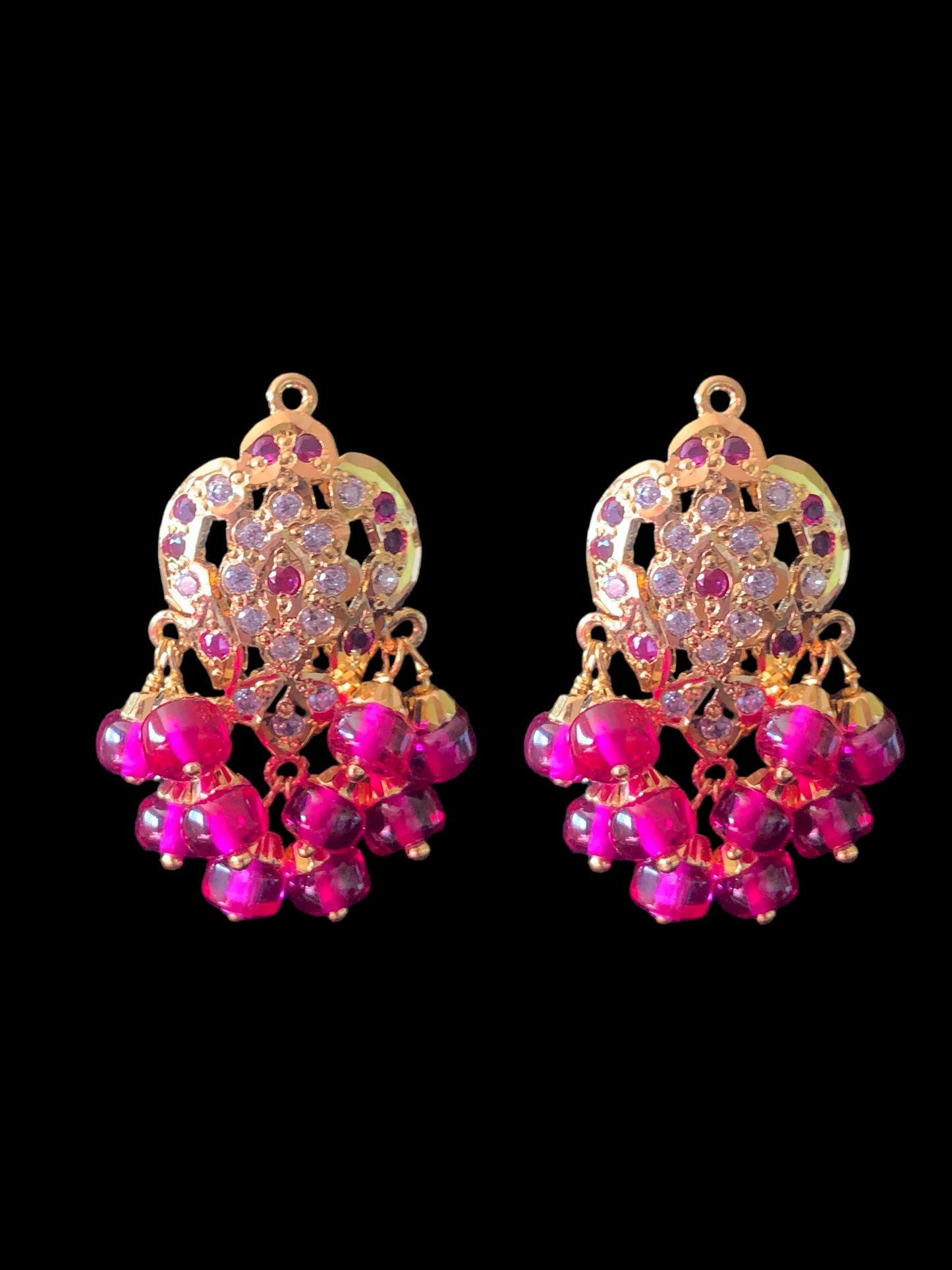 Ruby Zircon Gold-Plated Silver Pendant Set ( READY TO SHIP )