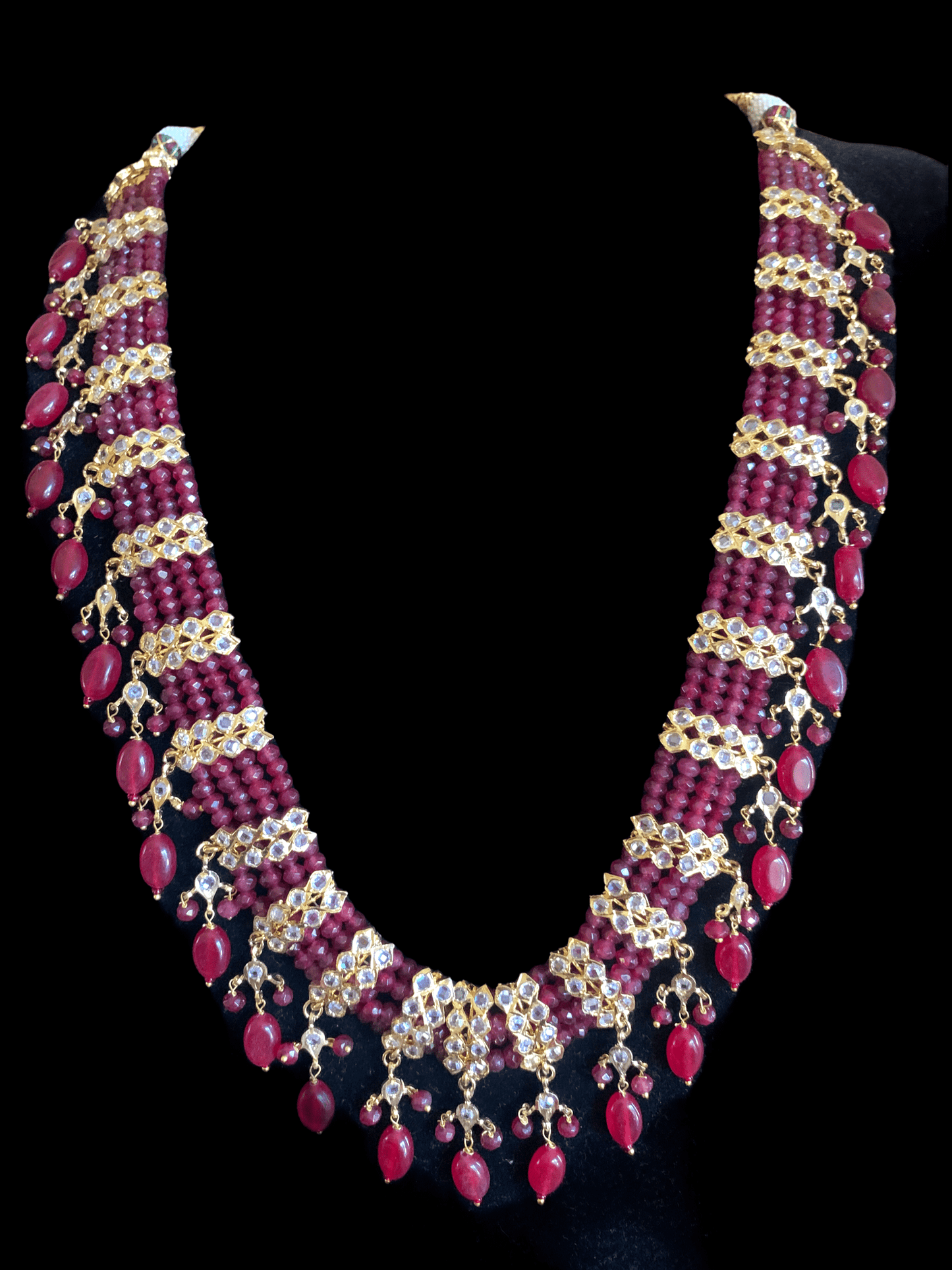 LN104 Esra multipendant necklace-ruby ( READY TO SHIP )