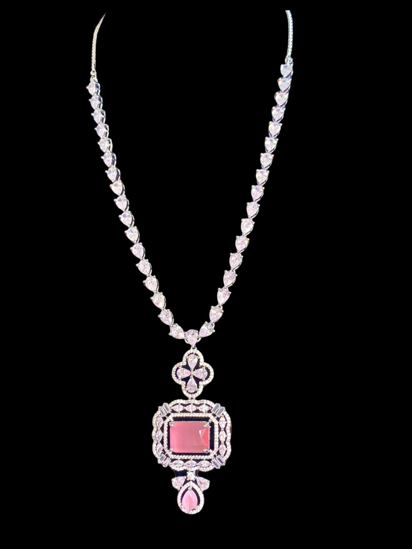 NS503 MISHA silver plated necklace with earrings ( READY TO SHIP )