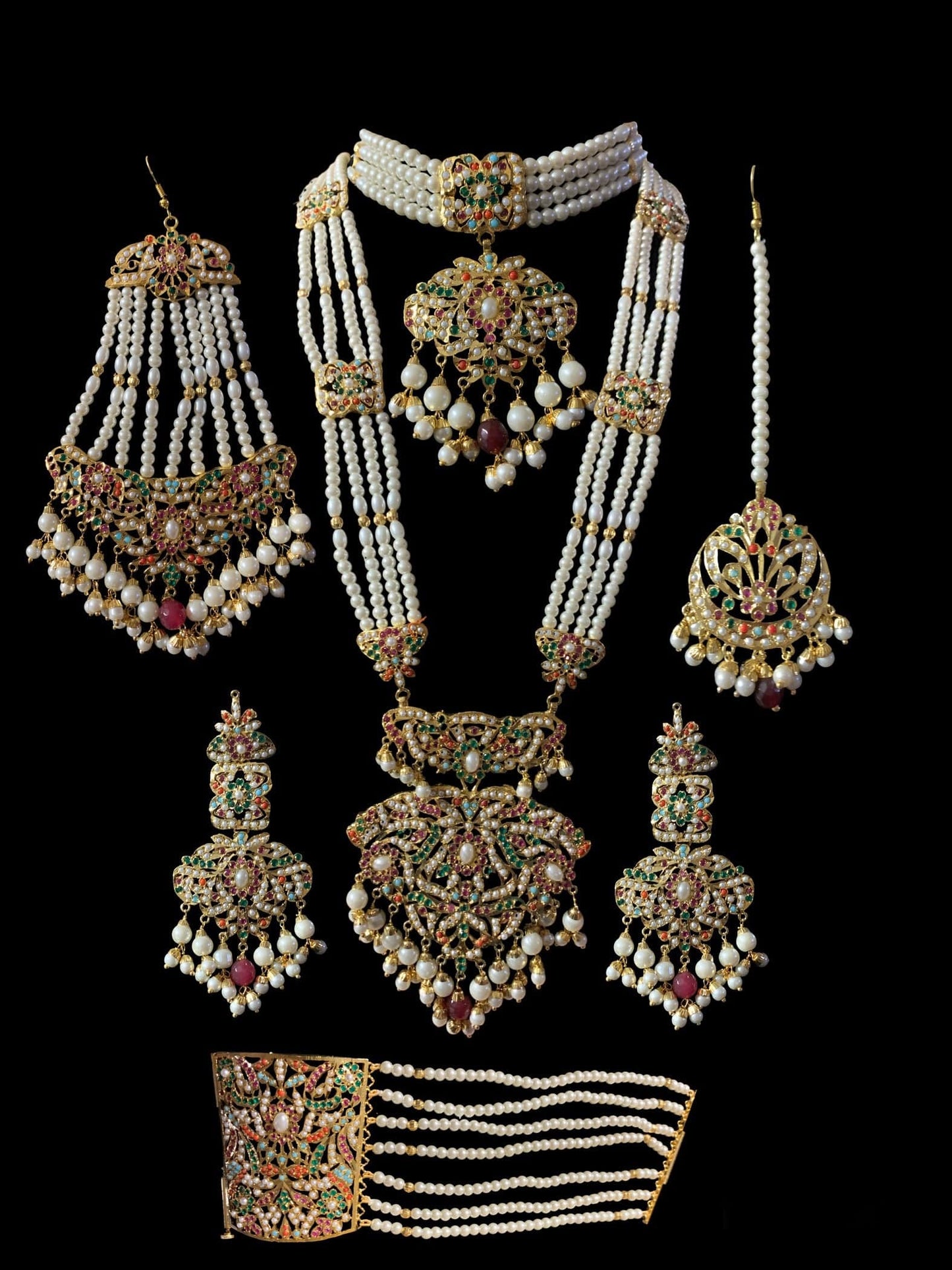 Filza navratan bridal set ( SHIPS IN 4 WEEKS )