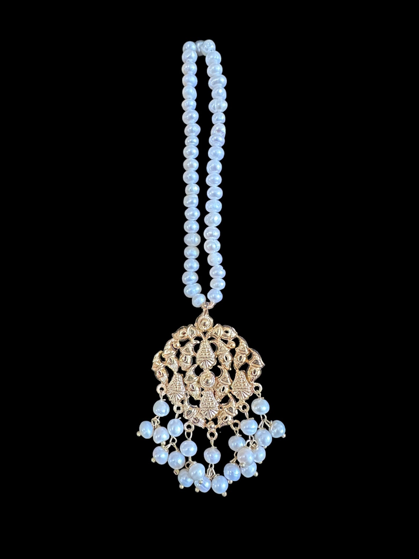 BR101 Bridal necklace set with jhoomar tika ( SHIPS IN 4 WEEKS )