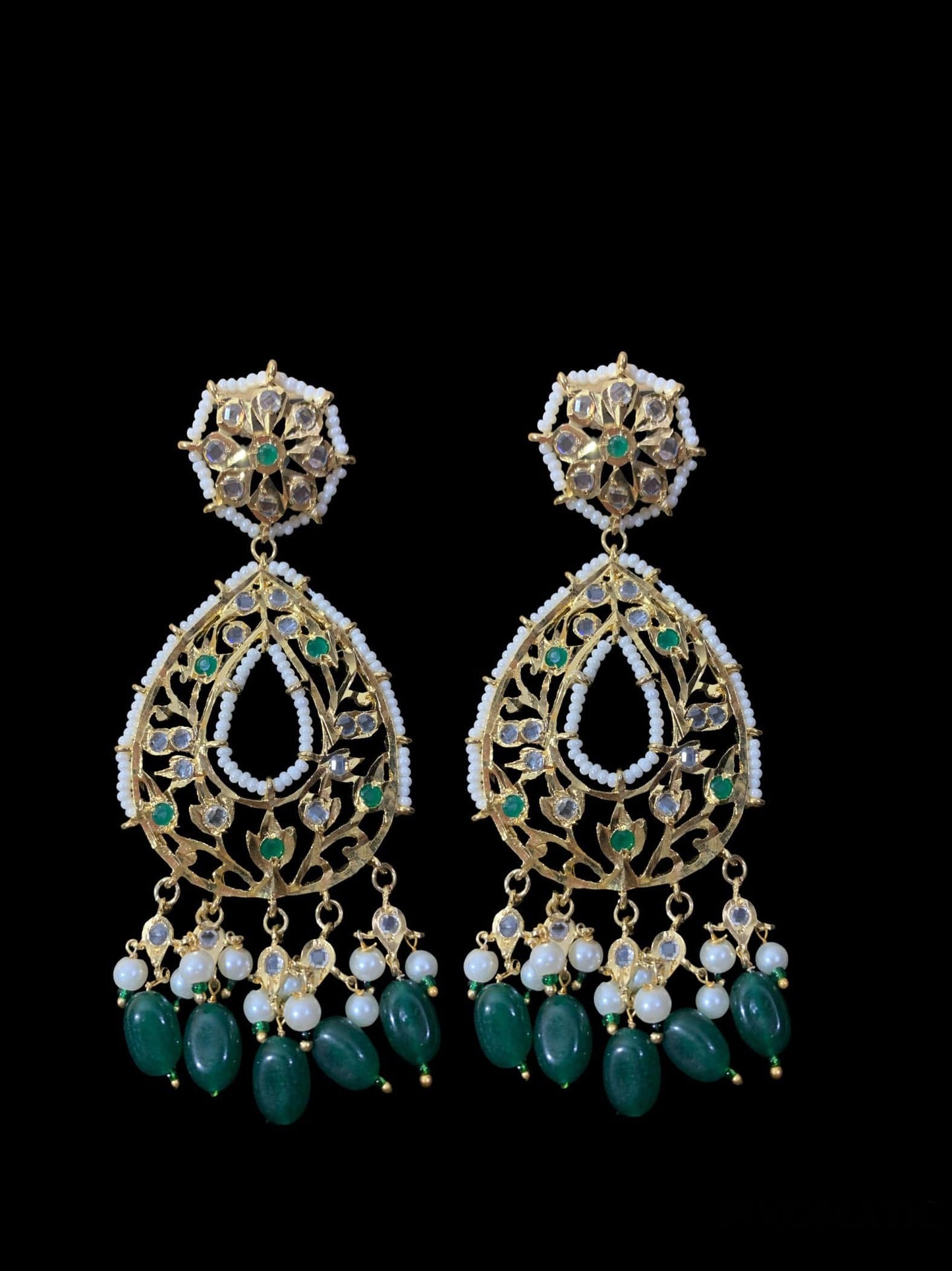 LN78 Adhira ranihaar (green) (SHIPS IN 3 WEEKS )