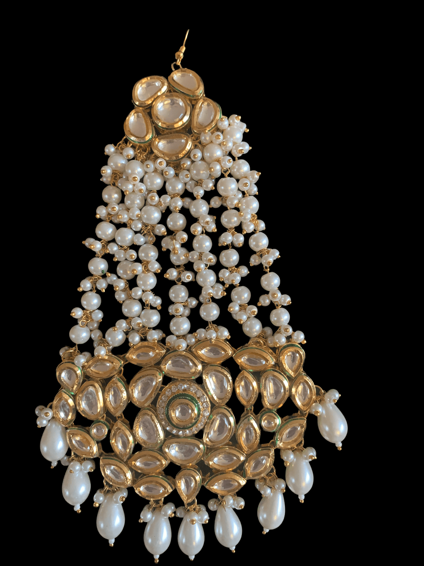 Trikha pearl kundan jhoomar ( SHIPS IN 4 WEEKS )