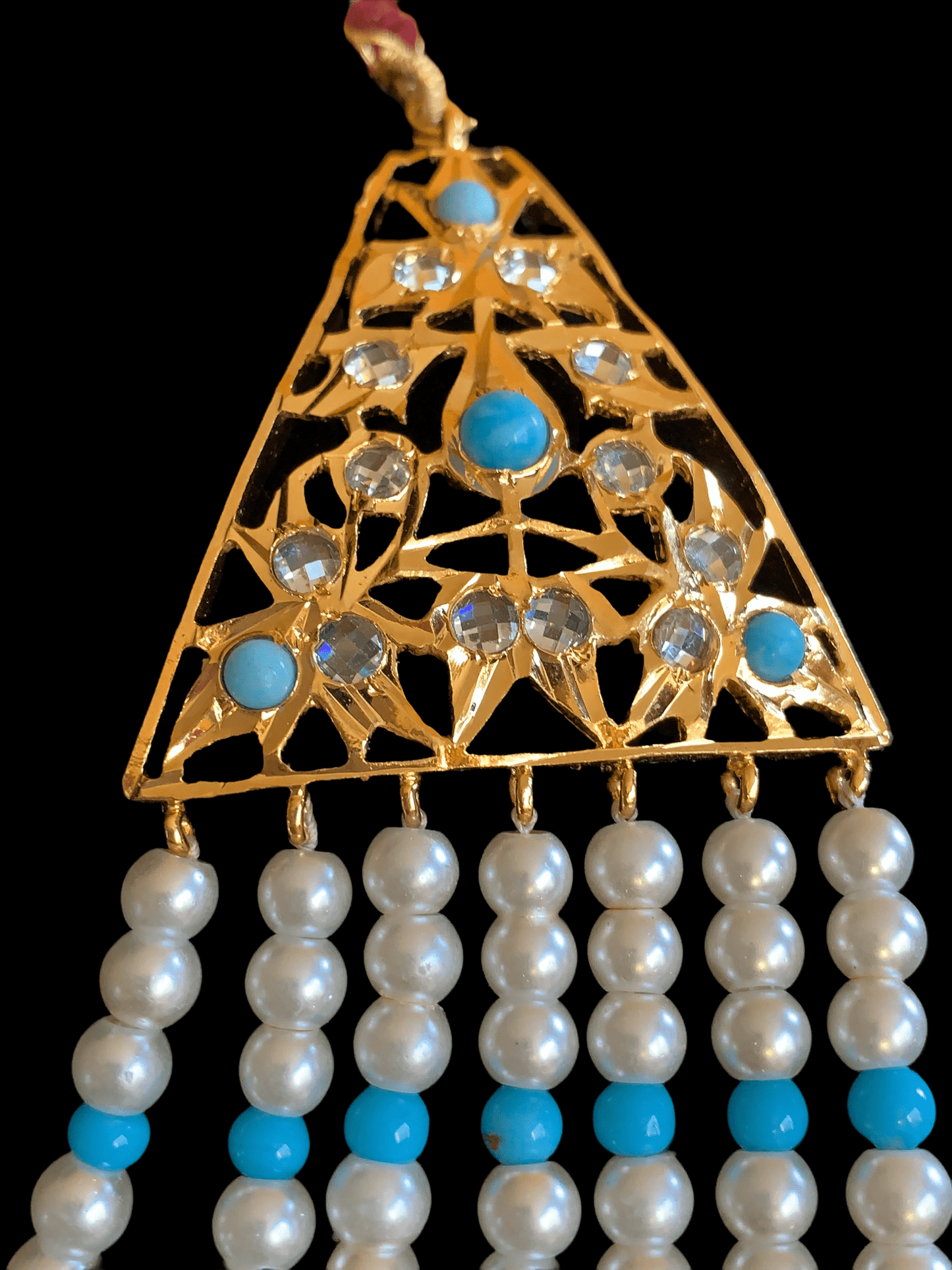 SAT22 Insia Hyderabadi satlada in turquoise or feroza ( SHIPS IN 4 WERKS )
