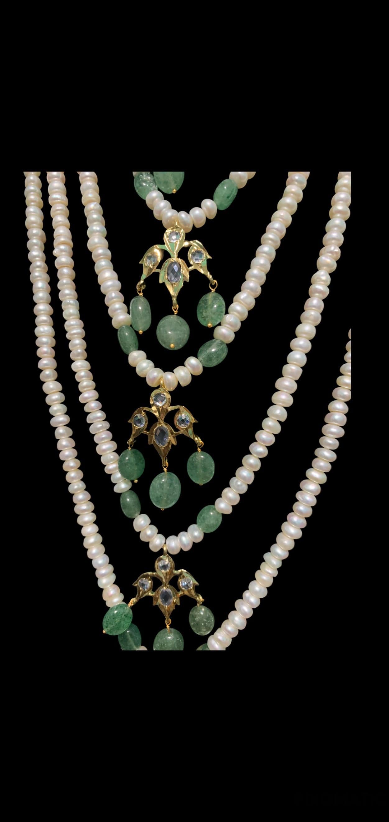 SAT35 Hyderabadi satlada in Zambian emeralds ( SHIPS IN 2 WEEKS )