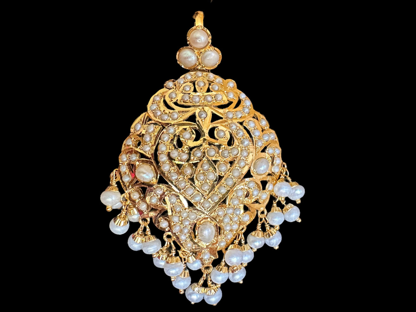 Fresh water pearl gold plated silver pendant set ( READY TO SHIP )