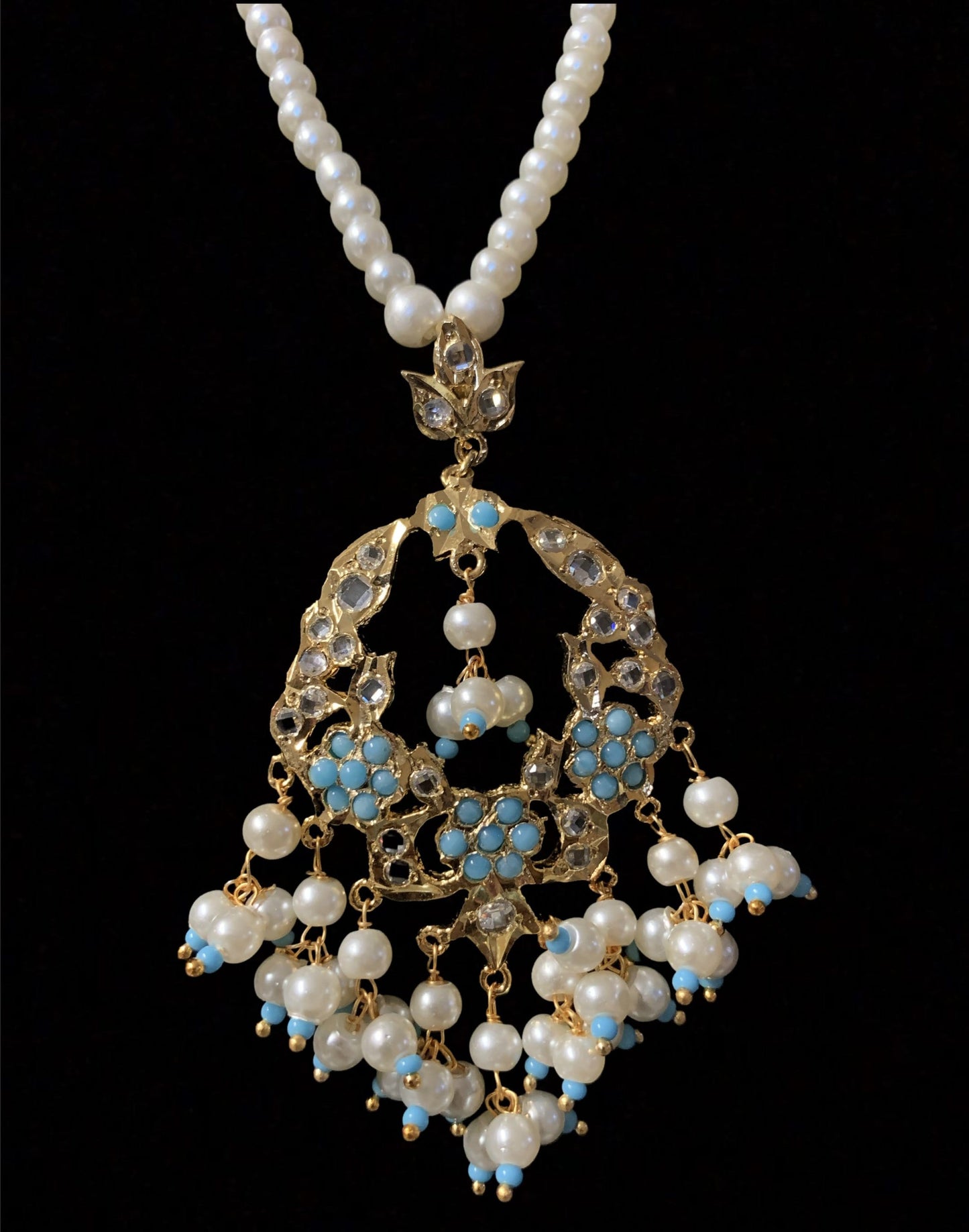 Madhuri turquoise pendant set ( SHIPS IN 4 WEEKS )