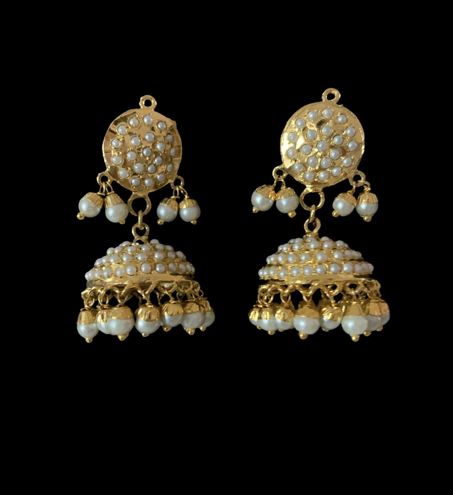 PS473 Ruhi jadau pendant set in pearls ( READY TO SHIP )