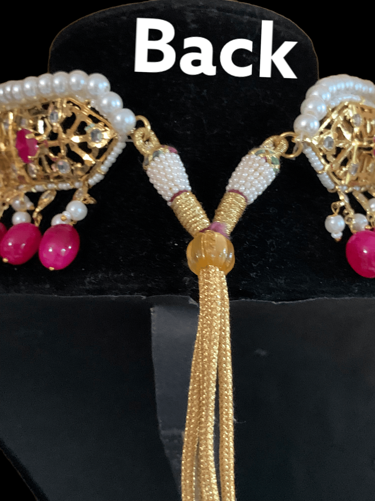 C109 Insia jadavi lacha in ruby beads (READY TO SHIP )