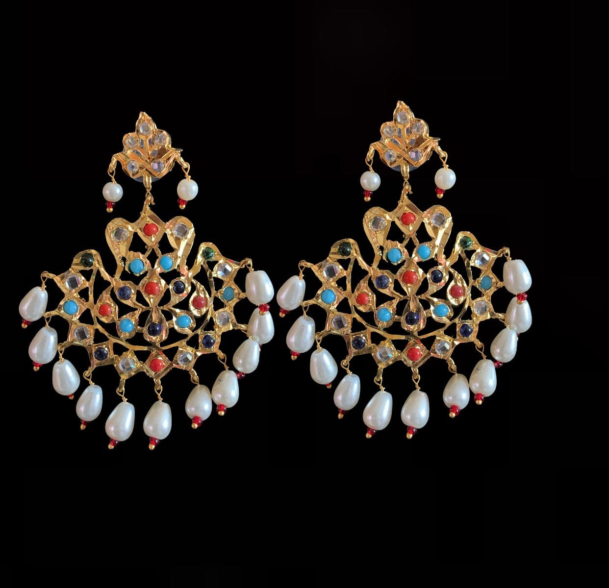 LN76 Larissa navratan rani haar with earrings (READY TO SHIP )
