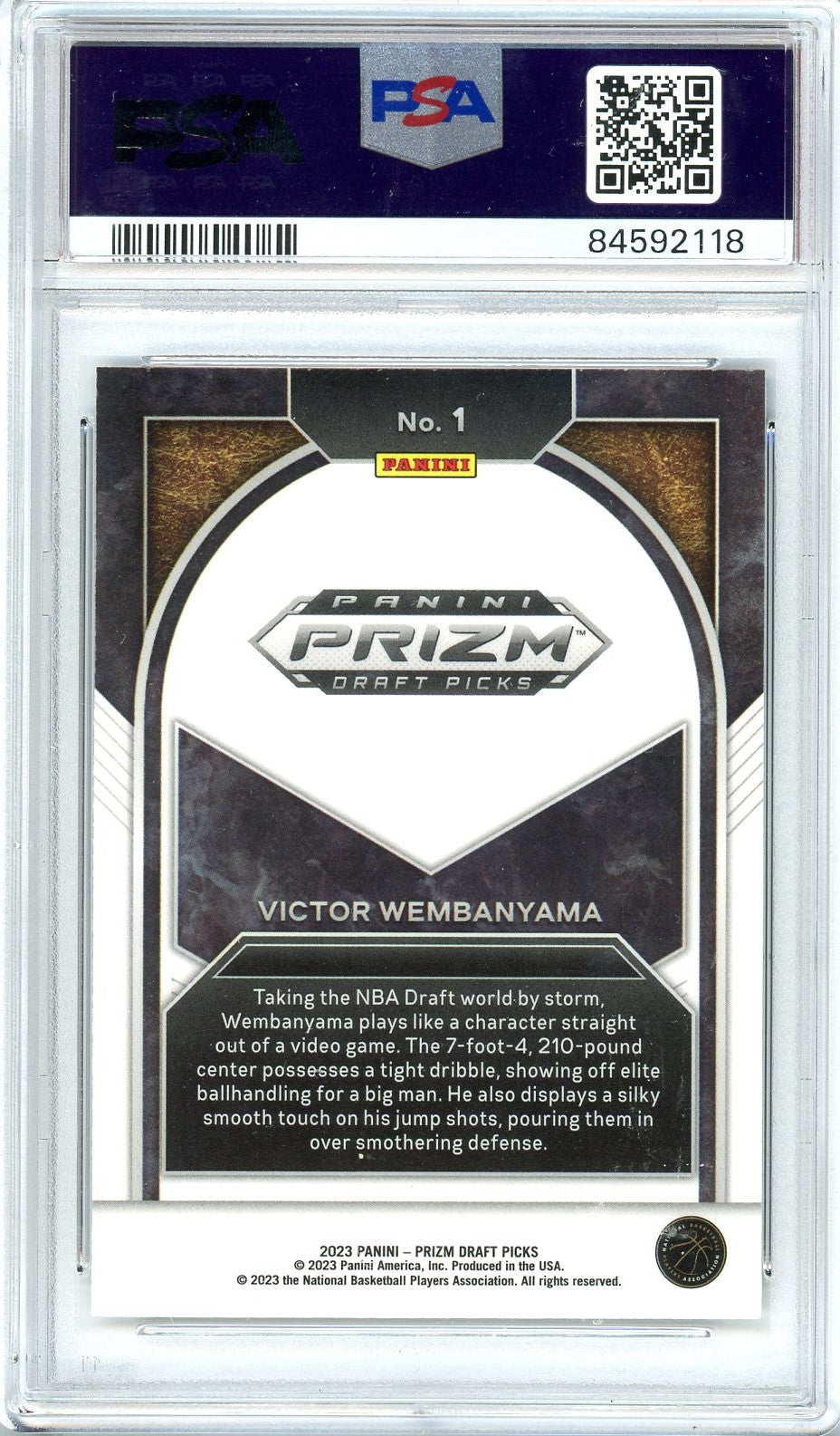 Graded 2023 Panini Prizm Draft Picks Victor Wembanyama #1 Brilliance Rookie RC Basketball Card PSA 10 Gem Mint