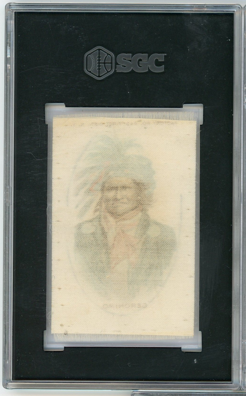 Graded 1910 S67 Silks American Indian Chiefs Geronimo #6 Baseball Tobacco Card SGC 2.5 Good
