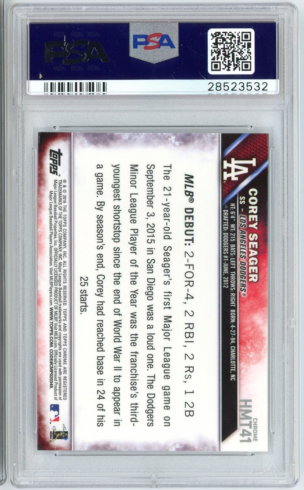 Graded 2014 Topps Marcus Semien #429 Rookie RC Baseball Card SGC 10 Gem Mint