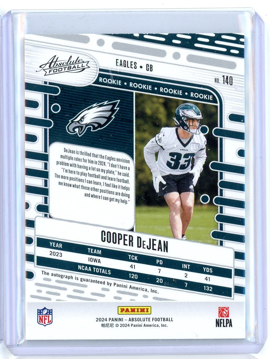 2024 Panini Absolute Signature Spectrum Cooper DeJean #140 /299 Auto Rookie RC Football Card