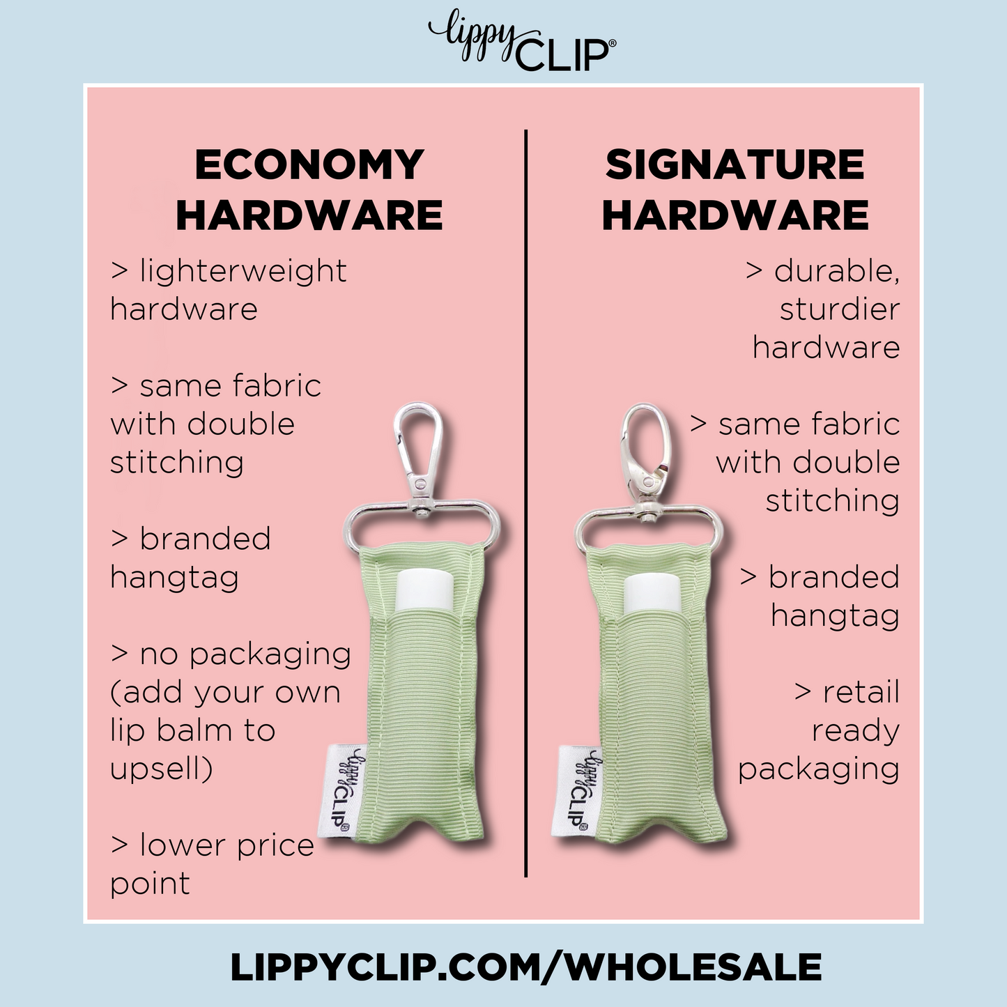 Black and White Floral LippyClip® - Economy Hardware + No Packaging