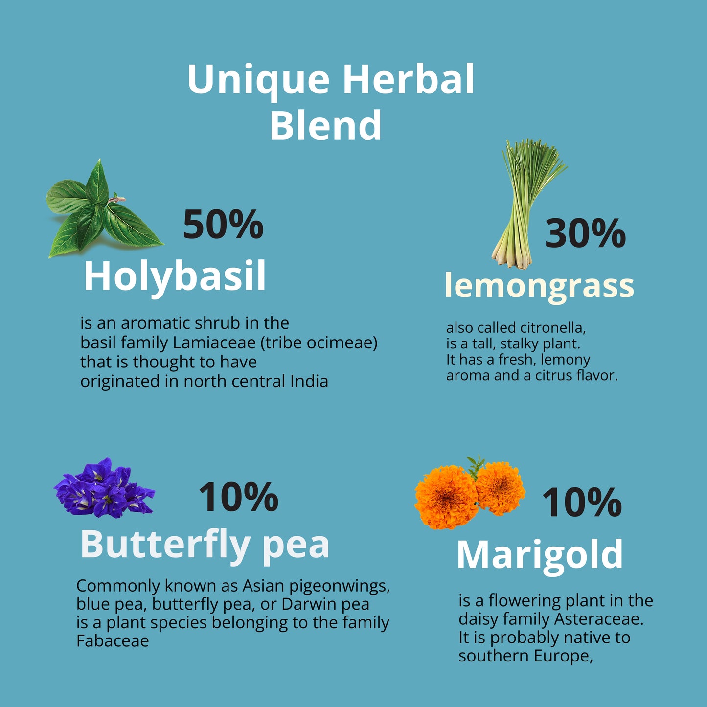 Akshit Natural Anti Stress Tea, (80 Tea Bags), Blended With Calendula | Marigold Tea, Tulsi, Butterfly Pea Flowers, Lemongrass, Relaxing & Calming Tea, No Caffeine.