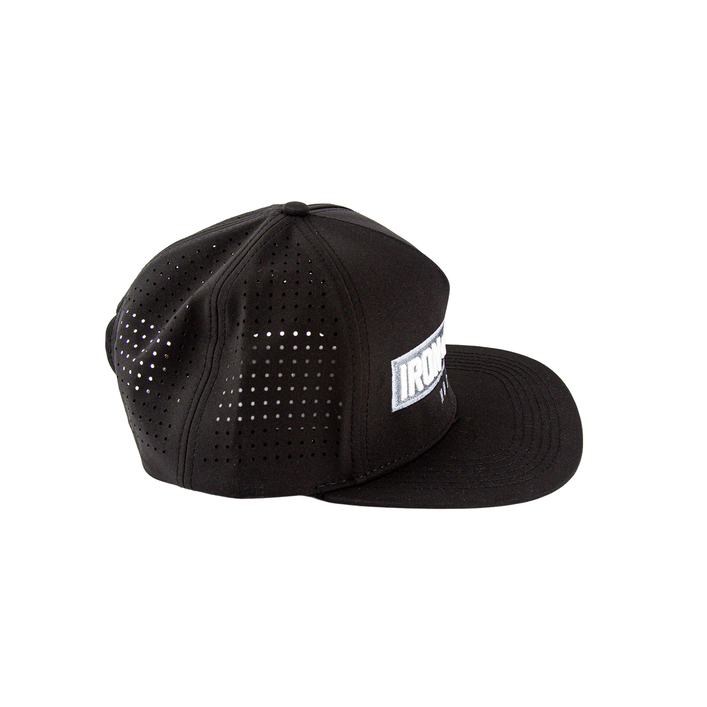Iron+Steel Plate Snapback Hat - Black