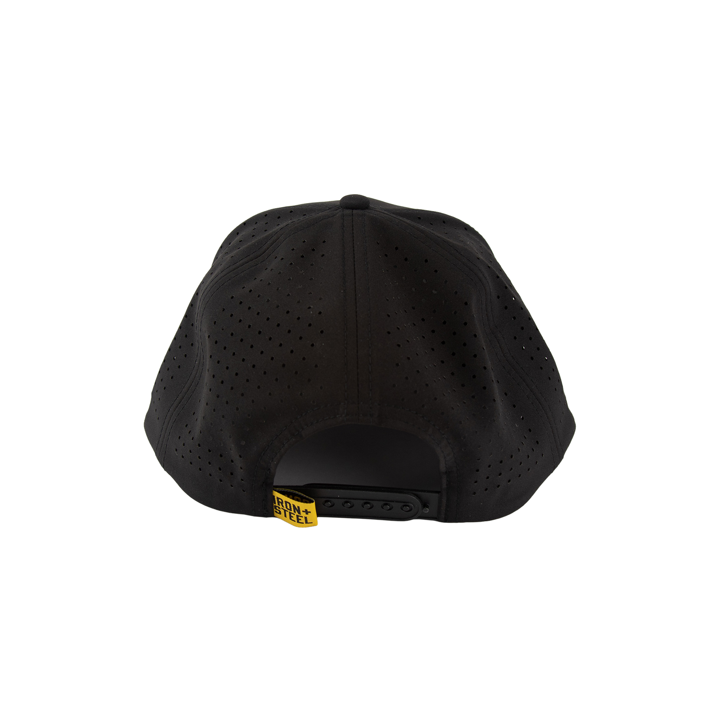 Iron+Steel Plate Snapback Hat - Black