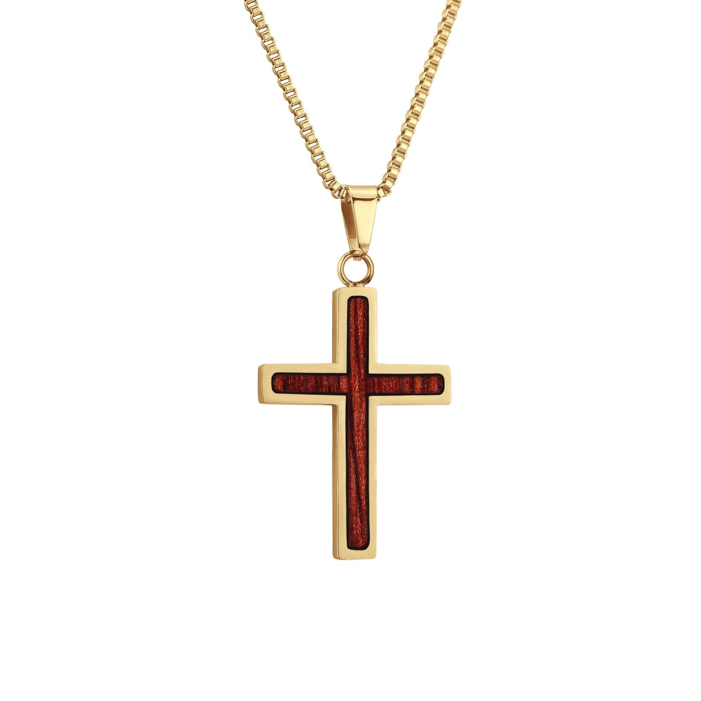 Jarrah Cross Necklace - Yellow Gold