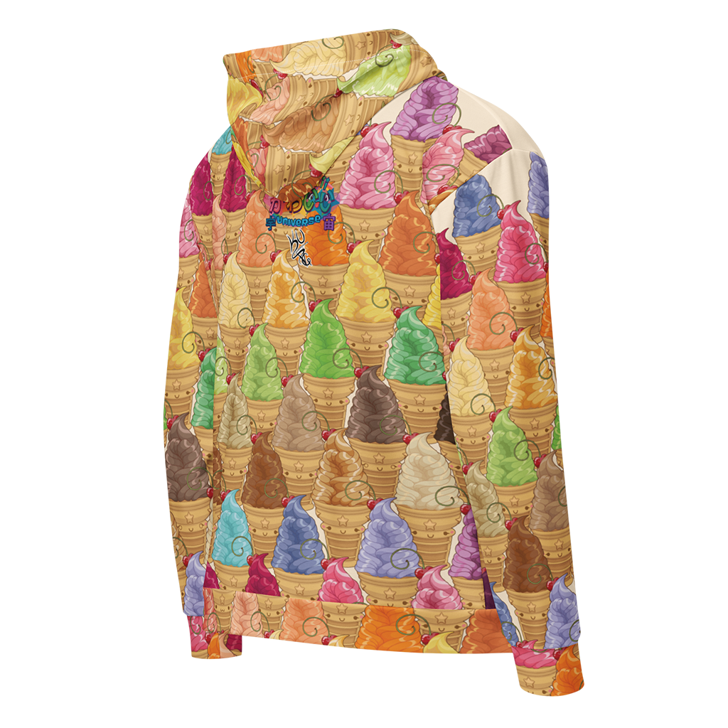 Kawaii Universe - Cute Solid Soft Serves Ice Cream Unisex Classic or Zip up Hoodie