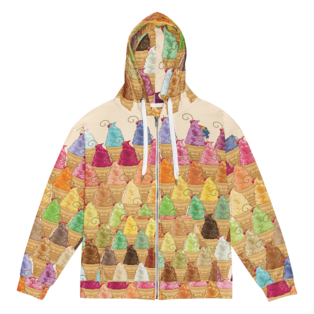 Kawaii Universe - Cute Solid Soft Serves Ice Cream Unisex Classic or Zip up Hoodie