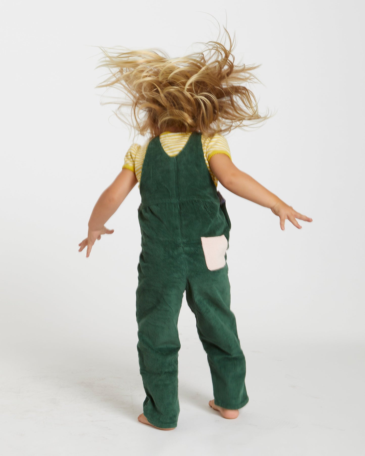 Kid's Overall (Forest Green/Powder Pink)